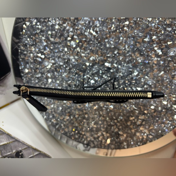 kate spade black leather wristlet pouch - Picture 4 of 10